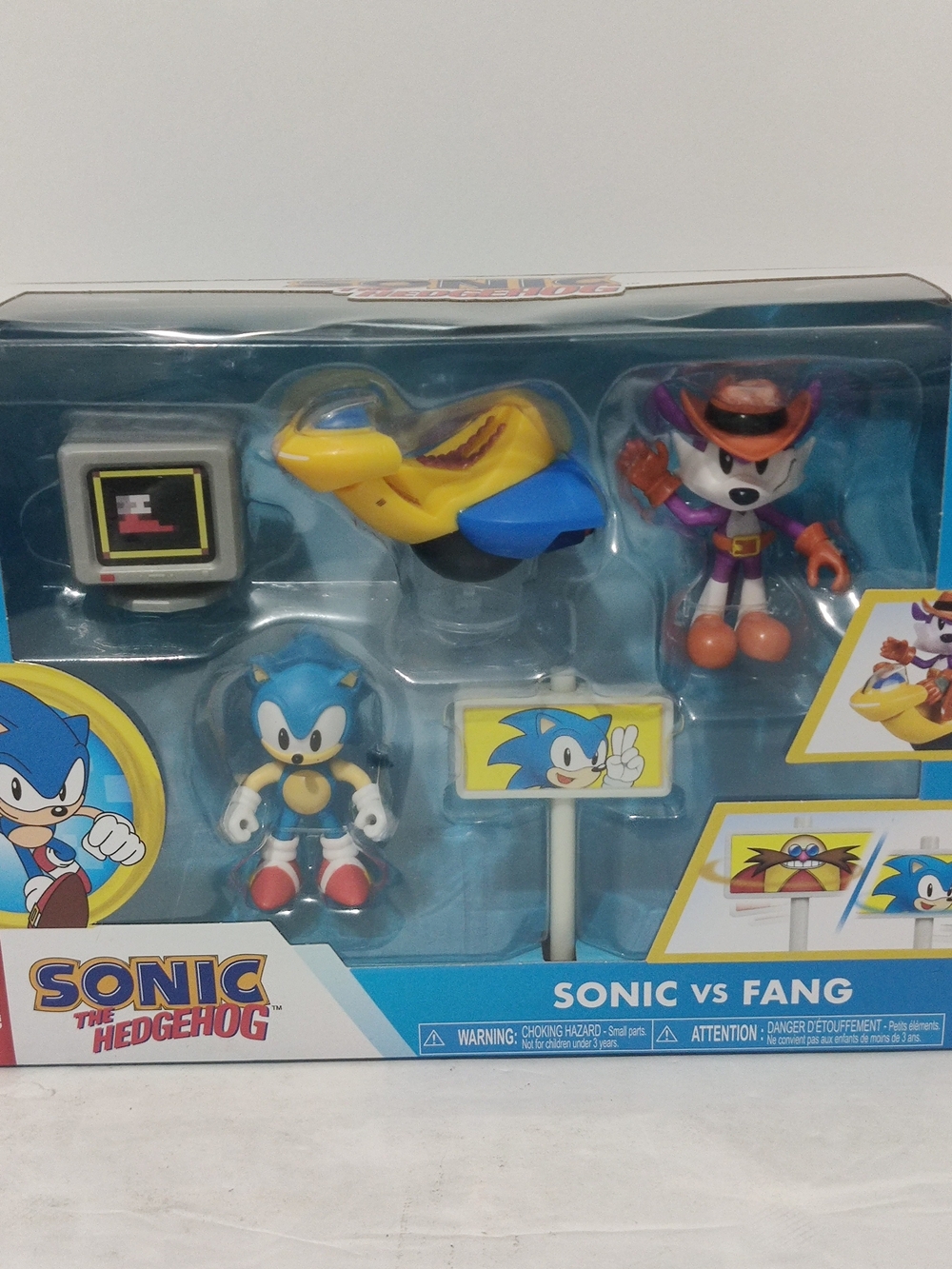 Sonic the Hedgehog Sonic vs Fang Playset – Blue & Yellow